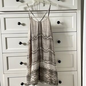 ANGL Women’s Snake Print Flowy Dress with Spaghetti Straps - Size Medium